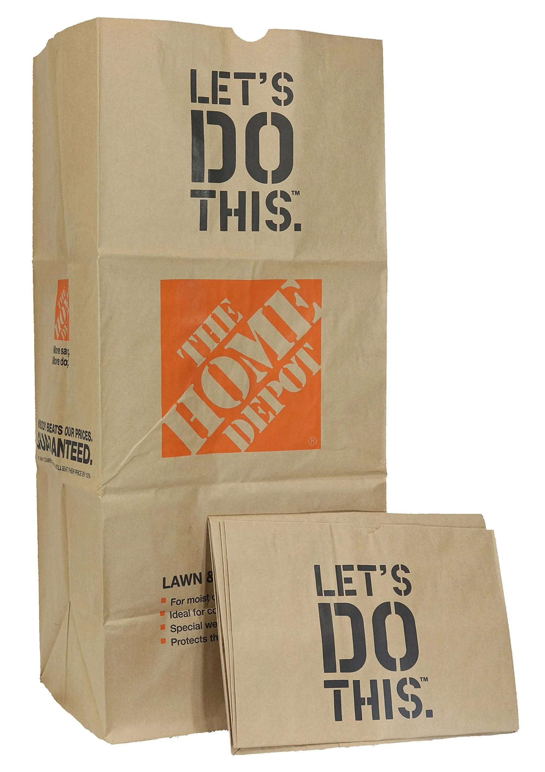 Home Depot Heavy Duty Brown Paper Lawn and Refuse Bags for Home and Garden