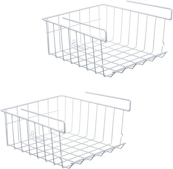 Under Shelf Storage Basket 2pack Under Shelf Hanging Metal Wire Storage Basket O