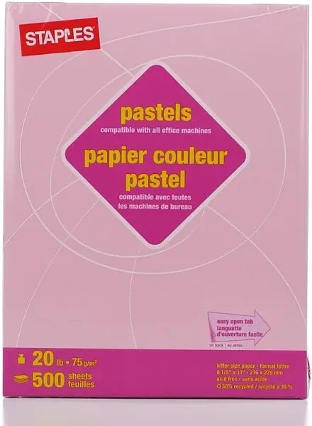 Staples Pastel Colored Copy Paper