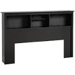 Prepac Black Full / Queen Bookcase Headboard