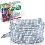 Tupkee LED Rope Light Warm-White - for Indoor and Outdoor Use, 24 Feet (7.3 M) - 10mm Diameter - 144 LED Long Life Bulbs Rope