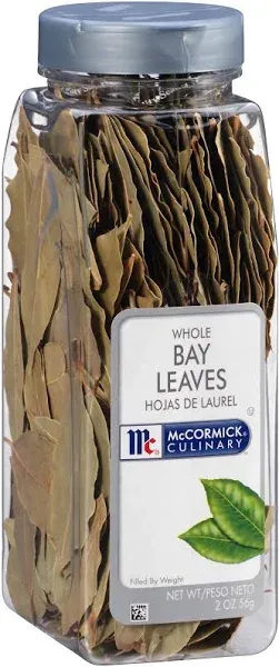 McCormick Whole Bay Leaf - 8 oz. container, 3 per case