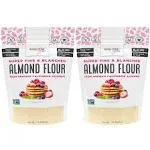 Wholesome Yum Premium Fine Blanched Almond Flour For Baking & More (16 oz / 1 lb) - Low Carb, Gluten Free, Non GMO, Keto Friendly Flour Substitute With Ground Almonds (Pack of 2)