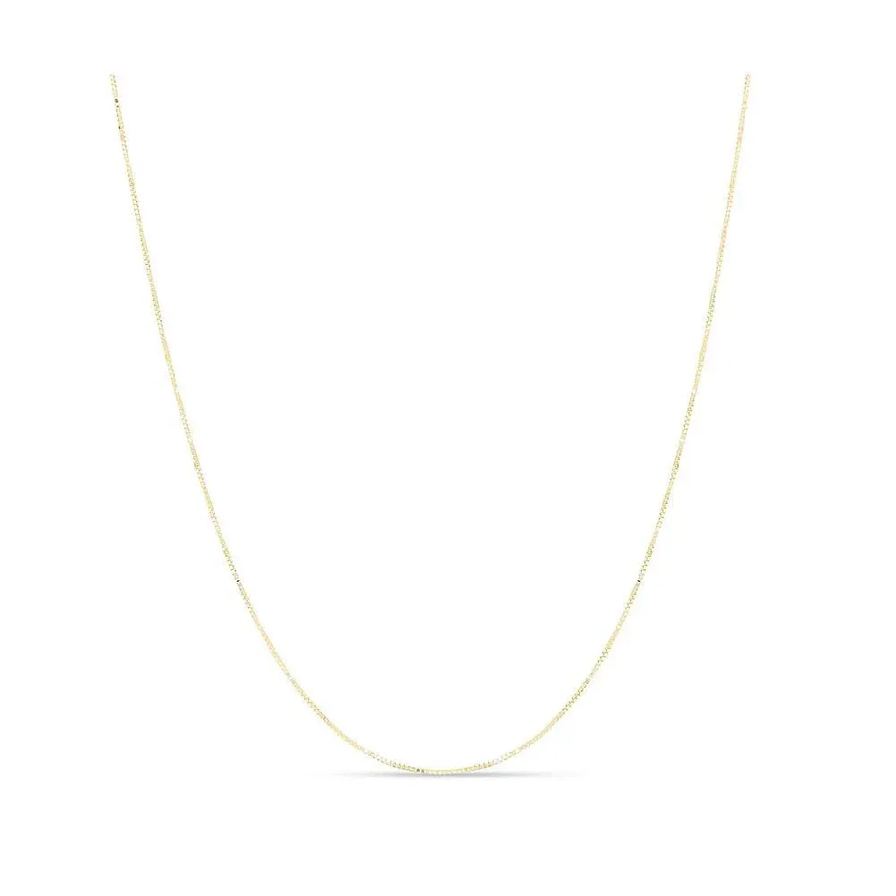 14K Yellow Gold Box Chain 20" Necklace - 23223286 | HSN