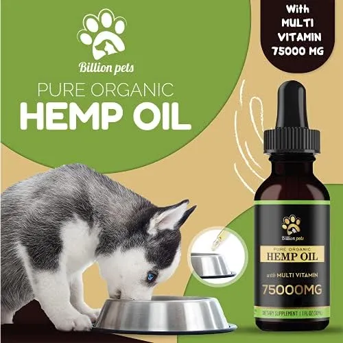 Hemp Oil for Dogs and Cats - Hemp Oil Drops with Omega Fatty Acids - Hip 