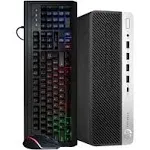 Restored HP ProDesk 600g4 Desktop Computer Hexa Core Intel i5 (3.2GHz) 16GB DDR4 Ram 500GB SSD Solid State Windows 11 Professional RGB Keyboard &