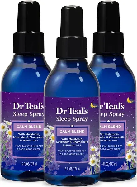 Dr Teal's Sleep Spray with Melatonin & Essential Oil Blend, 6 fl oz (Pack of 3)