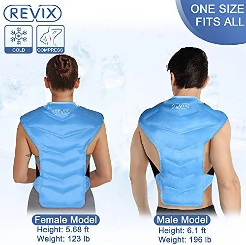 Large Ice Pack for Shoulder and Back Injuries Reusable, Full Back Ice Pack Wr...