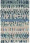 Dash & Albert Paint Chip Blue Micro Hooked Wool Rug, 4'x6'