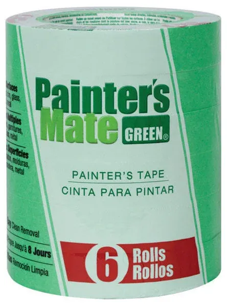 Painter&#039;s Mate 0.94 in.   W X 60 yd L Green Medium Strength Painter&#039;s Tape 6 pk