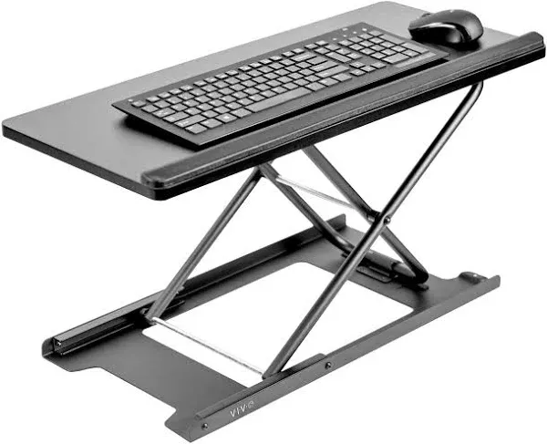 Vivo Desk-v000p Black Ergonomic Heavy-Duty Scissors Lift Keyboard and Mouse Riser 27"