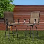 Nuu Garden Outdoor Patio Swivel Bar Stools