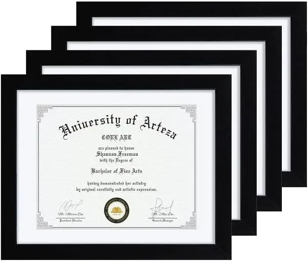 Core Art 11x14 Black Certificate Frames