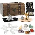 Crystals and Healing Stones Set, Healing Crystals Kit with 7 Chakra Stones, 