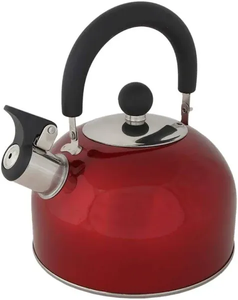 Lily's Home 2 Quart Stainless Steel Whistling Tea Kettle, the Perfect Stovetop Tea and Water Boilers for Your Home, Dorm, Condo or Apartment.