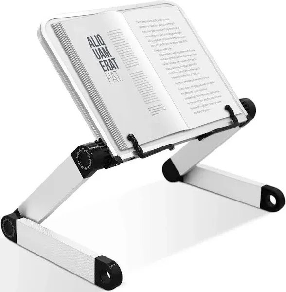 Book Stand Multifunctiona<wbr/>l Adjustable Laptop Stand Book Holder Tray with Clip...