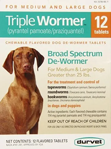 Durvet Triple Wormer for Large Dogs