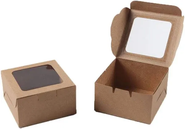 Bubbley Kraft Paper Bakery Boxes