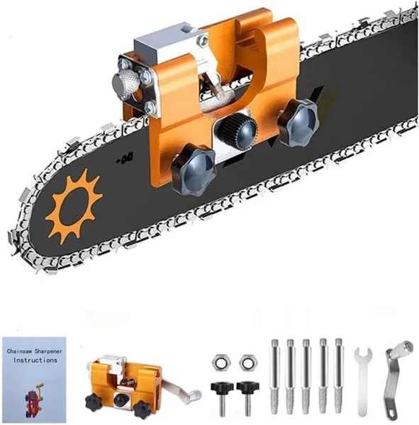 Chainsaw Sharpener, Portable Chain Saw Sharpening Tool Set, Sharpener File Table, Quick Sharpening, Suitable for All Kinds of Chain Saws and Electric Saws