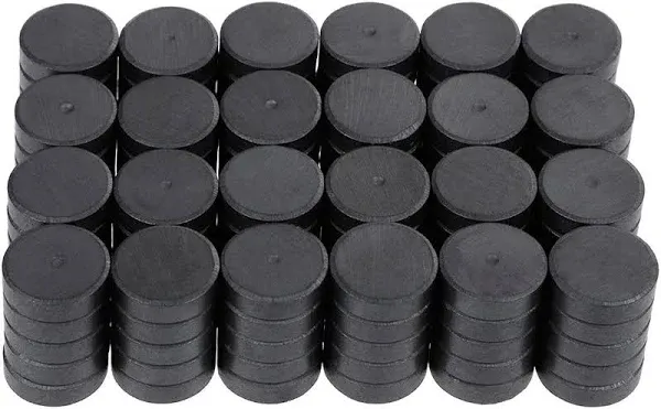 Anpro 120 Pcs Ceramic Industrial Magnets Hobby Craft Magnets-11/16 Inch (18mm) Round Magnet Disc for Refrigerator Button DIY Cup Magnet Craft Hobbies, Science Projects & School Crafts