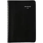 AT-A-GLANCE DayMinder Daily Appointment Book 8 x 5 Black Cover 12-Month Jan to Dec 2024