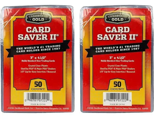 CBG Card Saver II 2 Semi Rigid Sports Card Holder