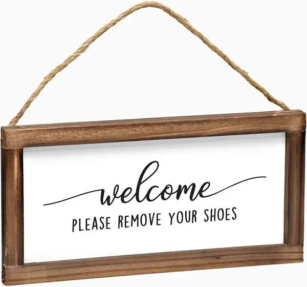 Please Remove Your Shoes Off Front Door Sign 6x12 Inch, Please Take Off Shoes Farmhouse Home Decor Welcome, Please Take Shoes Off Sign, No Shoes House Sign Please, No Shoes Leave Shoes Off Please