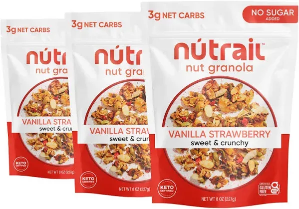 NuTrail Nut Granola Cereal, Vanilla-Strawberry (8 oz)