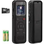 dgtenk 72GB Digital Voice Activated Recorder: Portable Tape Recorder with Playback Audio Recording Device for Lectures Meetings, Small