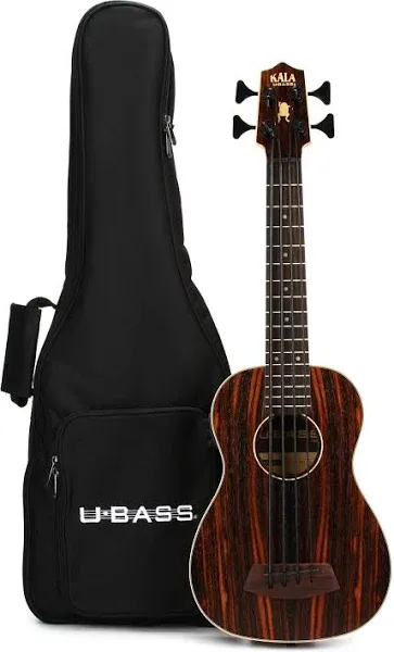 Kala UBASS-EBY-FS Striped Ebony Acoustic-Electric U-Bass