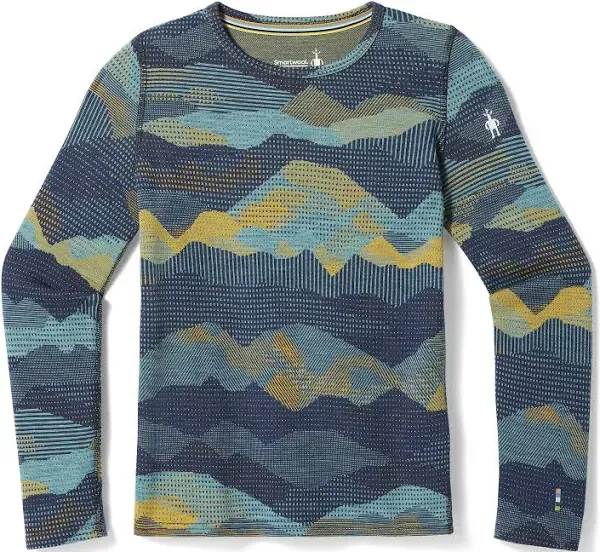 Smartwool Kids Thermal Merino Base Layer Crew Blueberry Mtn