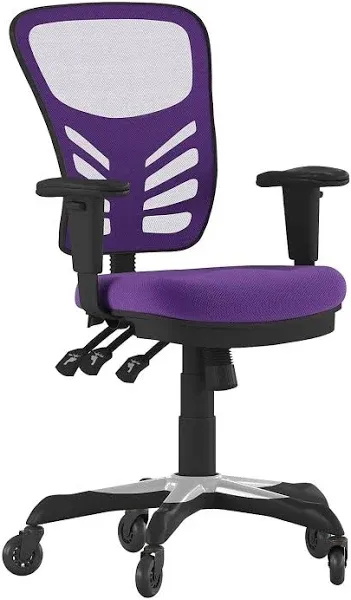 Flash Furniture Mid-Back Mesh Multifunction Executive Swivel Ergonomic Office Chair with Adjustable Arms