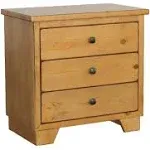 Progressive Furniture Diego 3 Drawer Nightstand, Cinnamon Pine