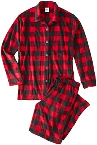 The Lakeside Collection Men's Notch Collar Fleece Pajama Set