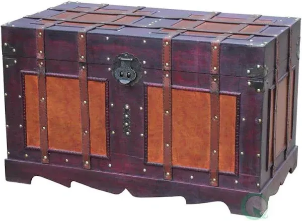 Vintiquewise(TM Antique Style Steamer Trunk