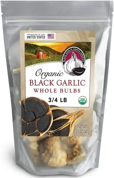 Black Garlic Organic American Whole Bulbs