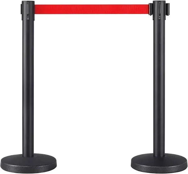 Yaheetech Retractable Belt Stanchion Queue Barriers Security Pole Post