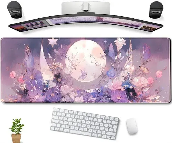 Cool Kawaii Floral Desk Mat