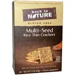 Back To Nature Rice Thin Crackers, Gluten Free, Multi-Seed - 4 oz