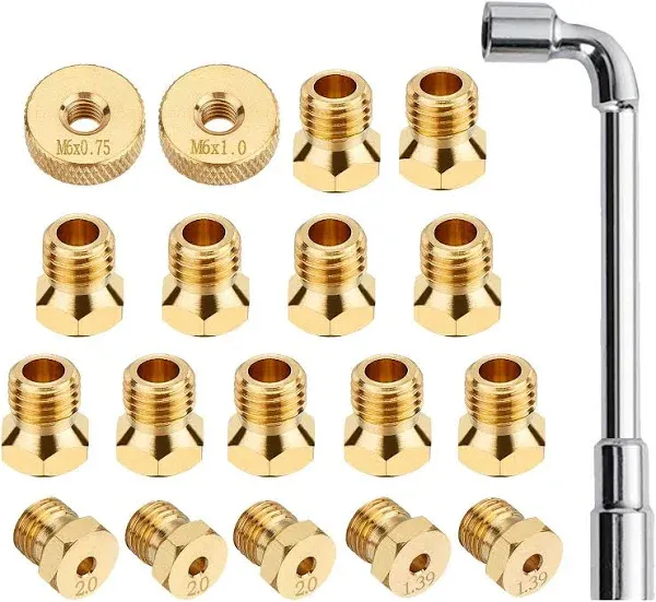 Natural Gas Orifices Nozzle Conversion Kit DIY Burner Parts Brass Jet Nozzles