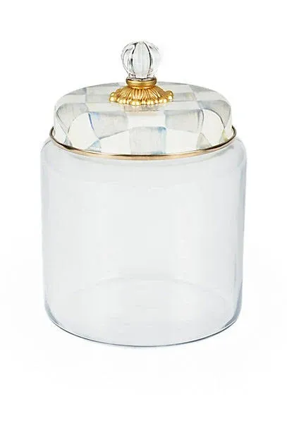 MacKenzie-Childs Sterling Check Kitchen Canister