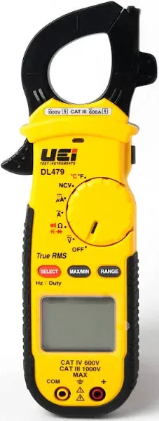 UEI Test Instruments DL479 True RMS HVAC/R Clamp Meter, AC 600 Amp