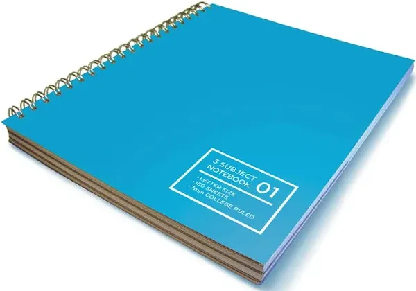 Livescribe 8.5 x 11 3-Subject Notebook #1, Blue