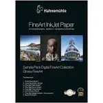 Fineart Glossy Inkjet Paper Sample Pack, 8.5x11 inch, 14 Sheets