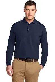 Port Authority Men's Silk Touch Long Sleeve Polo