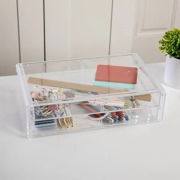 Martha Stewart Brody Stackable Office Desktop Organizer Box