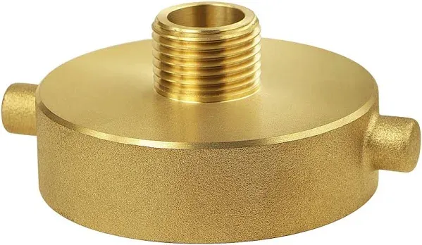 NOVINO Fire Hydrant Hose Adapter 2-1/2&#034; NST/NH Female x 3/4&#034; GHT Male Brass F...