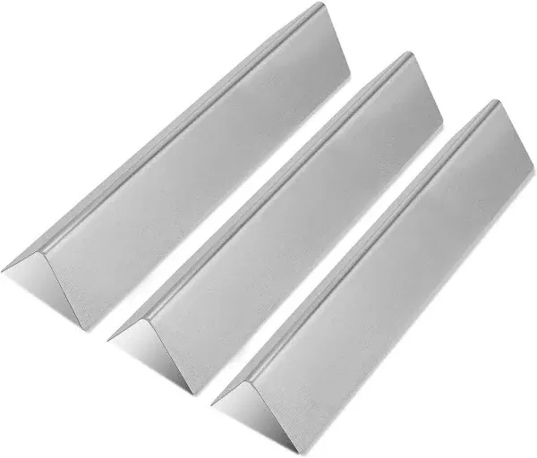 Replacement for Weber Spirit Grill Parts Spirit I & II 200 Series, Spirit E210, S210, E220, S220, 7635 15.3” Stainless Steel Heat Shields Plate Flavor Bars, 3 Pack