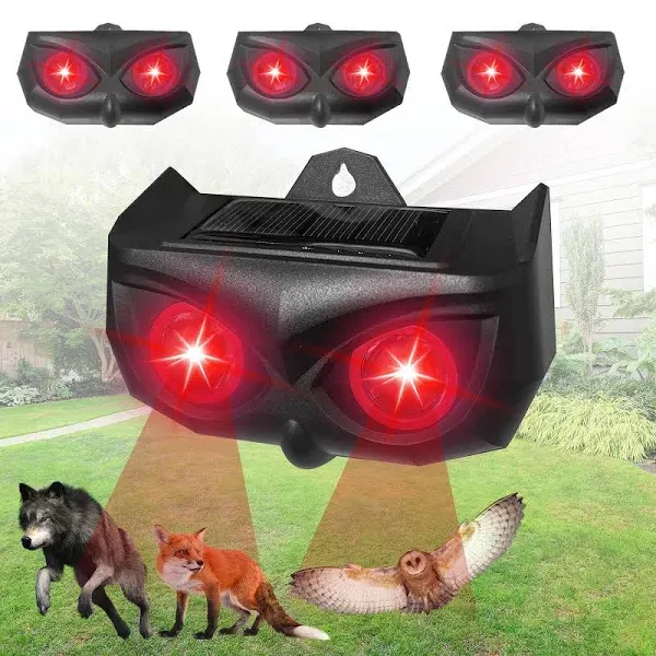 ShinyArt 4 Pack Upgraded Solar Nocturnal Animal Repeller