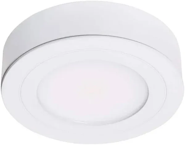 Armacost Lighting PureVue Dimmable Bright White LED Puck Light White Finish